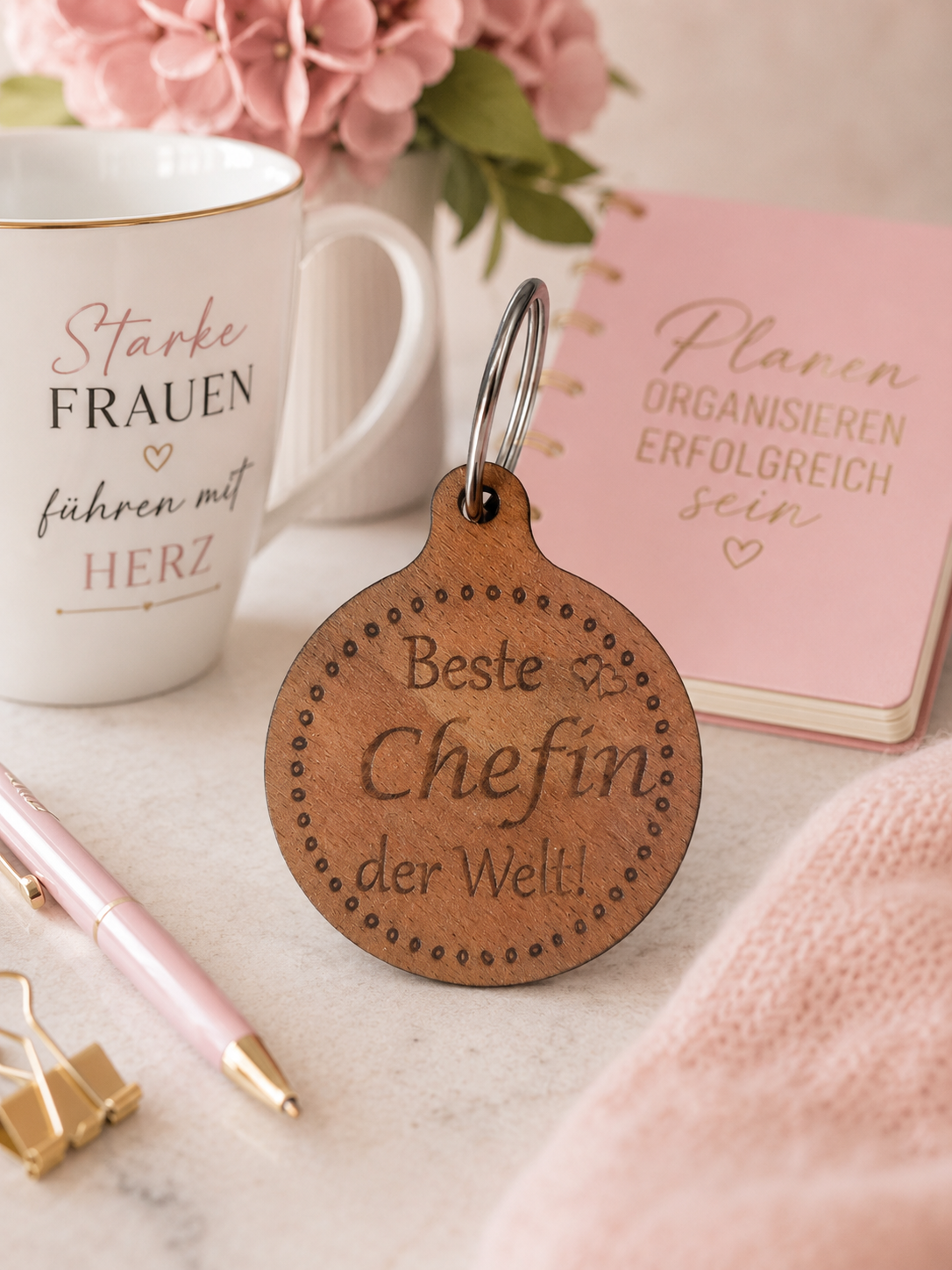 🌿 Buchenholz-Schlüsselanhänger mit Wunschgravur – Das perfekte Geschenk für jeden Anlass