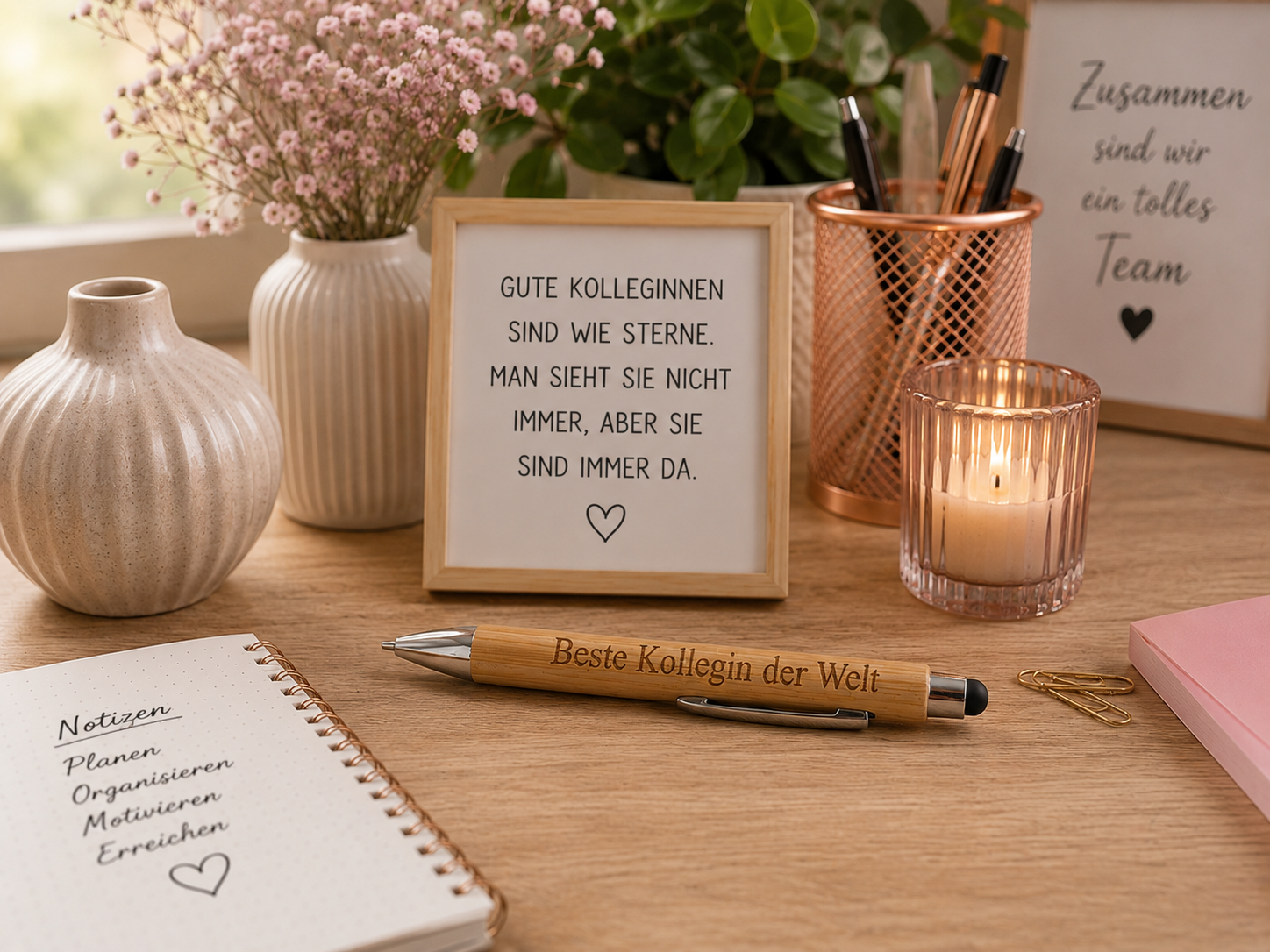 ✨ Bambus Kugelschreiber mit Touchpen – Das persönliche Geschenk für jeden Anlass