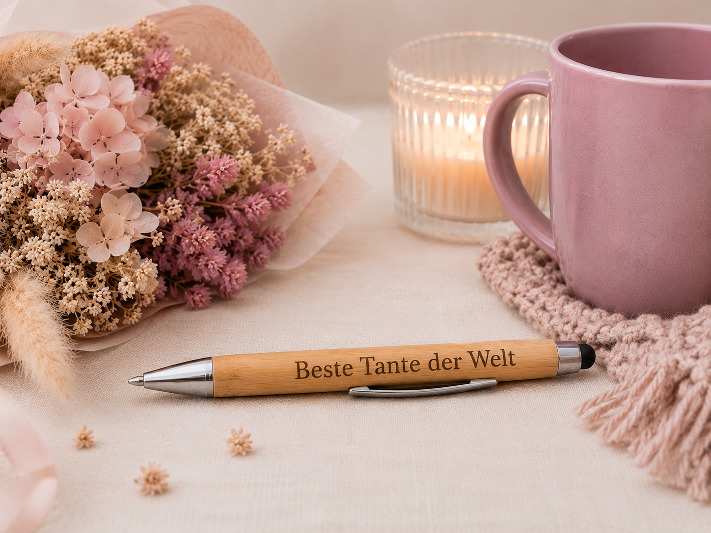 ✨ Bambus Kugelschreiber mit Touchpen – Das persönliche Geschenk für jeden Anlass