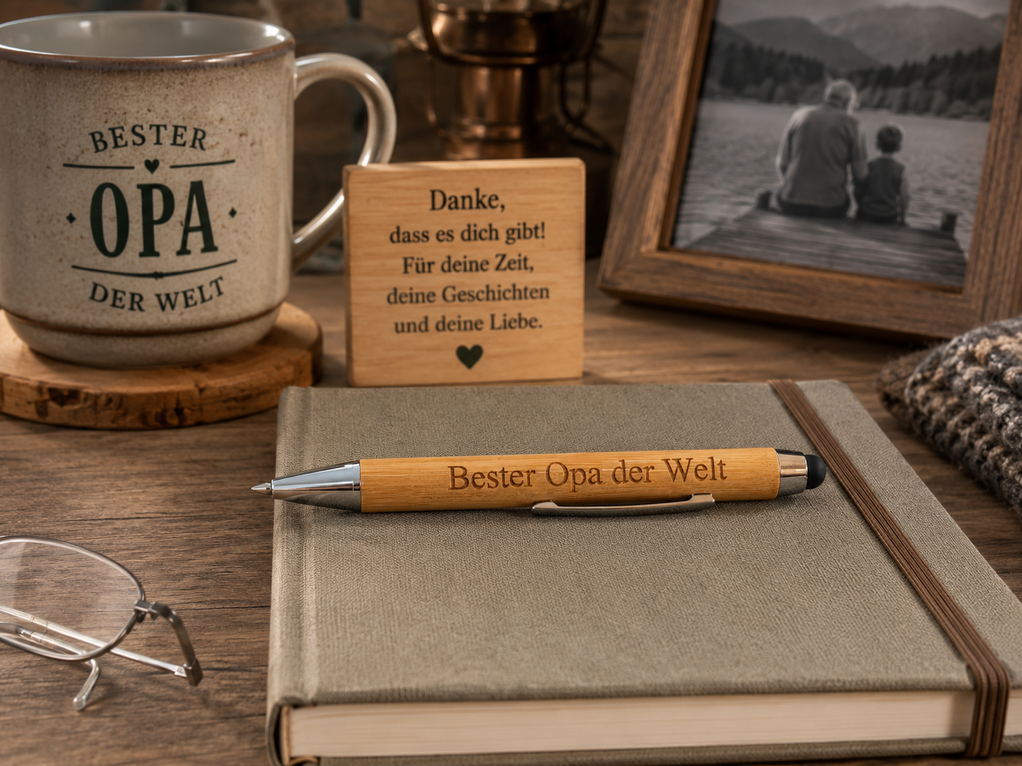 ✨ Bambus Kugelschreiber mit Touchpen – Das persönliche Geschenk für jeden Anlass