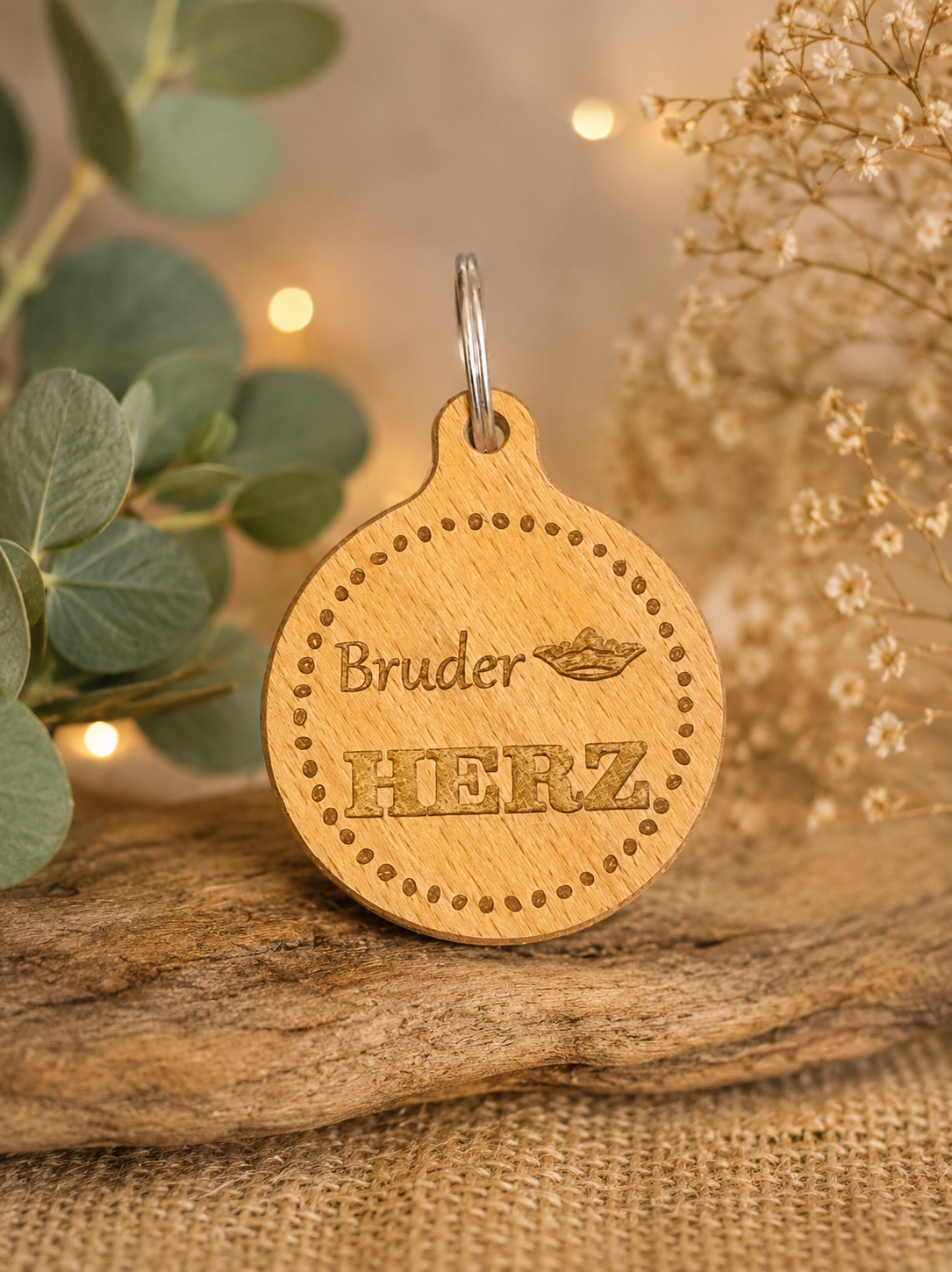 🌿 Buchenholz-Schlüsselanhänger mit Wunschgravur – Das perfekte Geschenk für jeden Anlass
