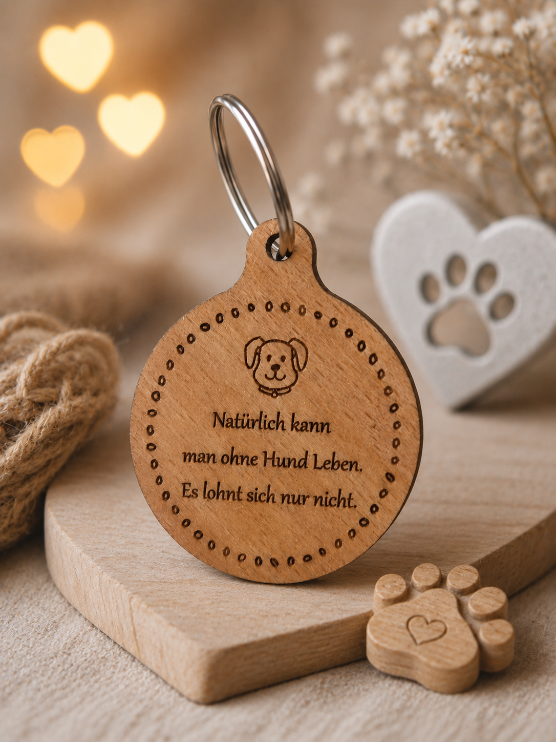 🌿 Buchenholz-Schlüsselanhänger mit Wunschgravur – Das perfekte Geschenk für jeden Anlass
