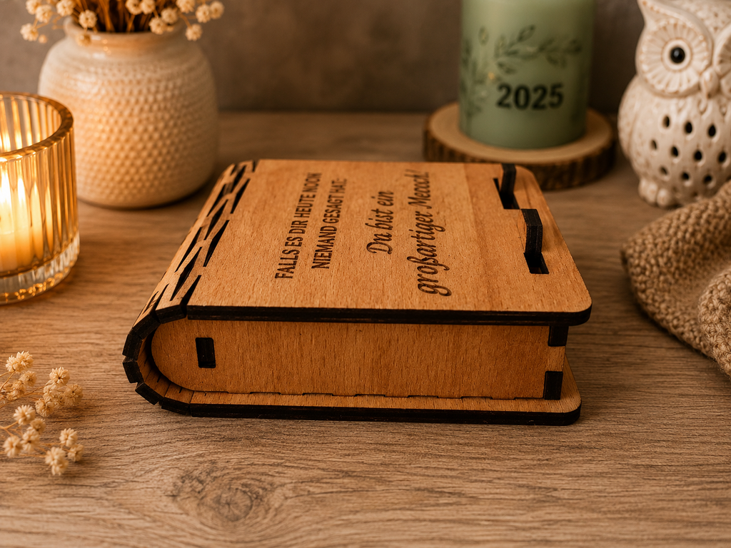 Buchenholz-Etui mit Wunschgravur
