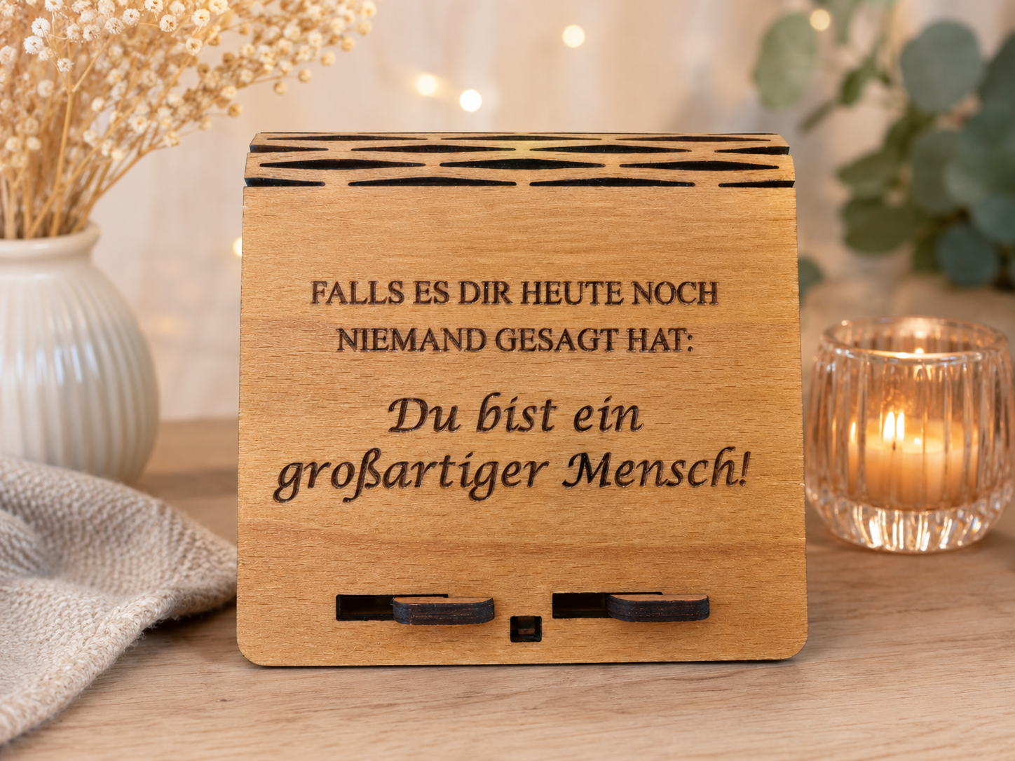 Buchenholz-Etui mit Wunschgravur
